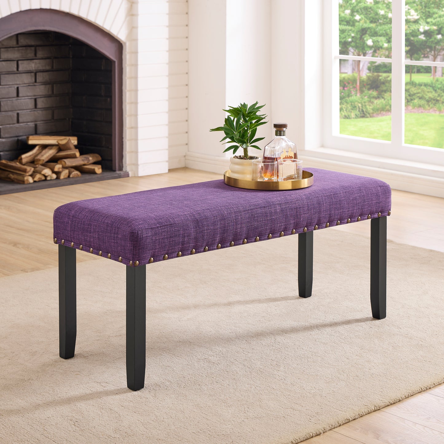 Nailhead Dining Bench