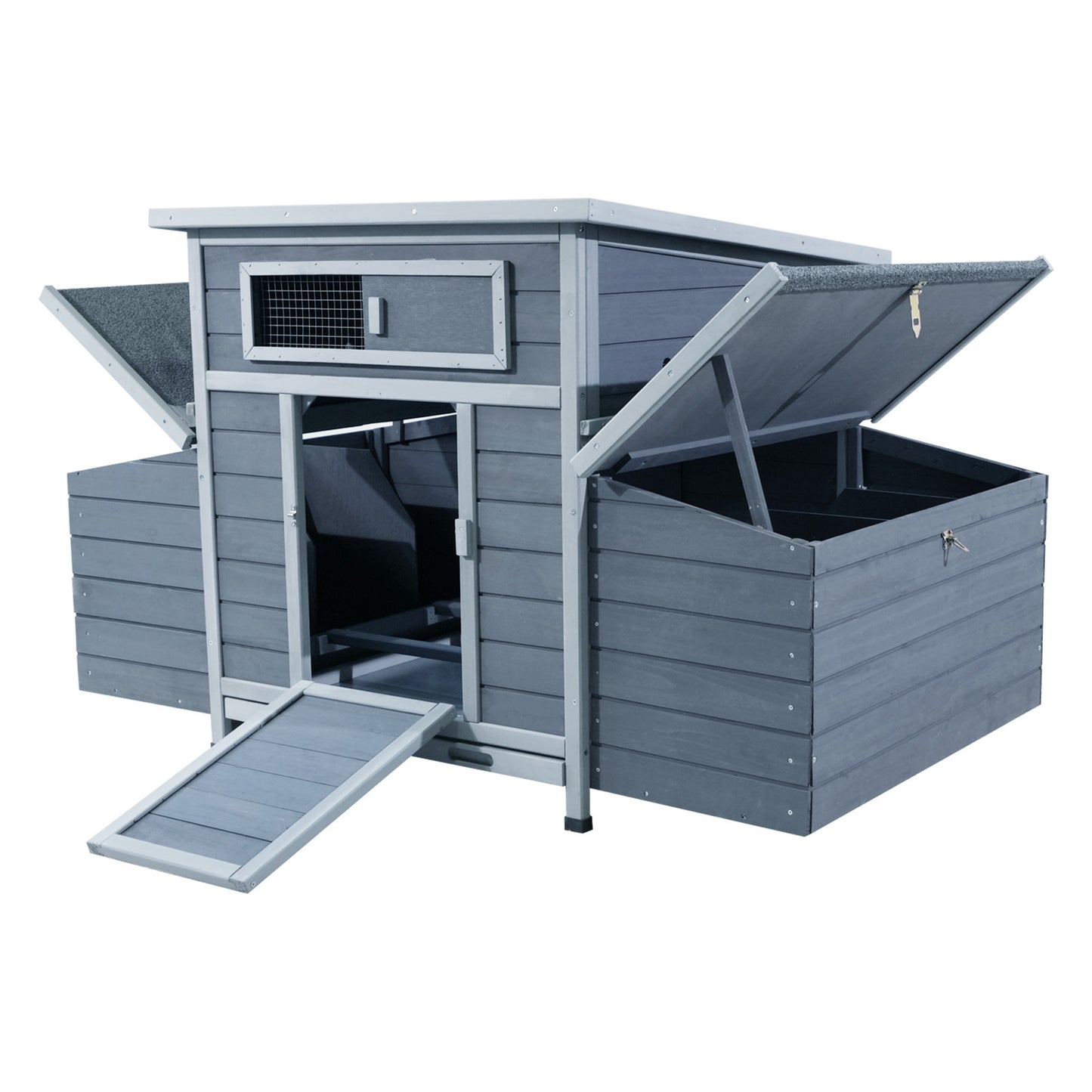Outdoor Chicken Coop 57.38x33.07x32.87in Gray