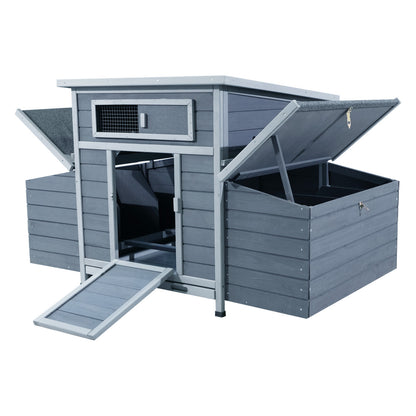 Outdoor Chicken Coop 57.38x33.07x32.87in Gray