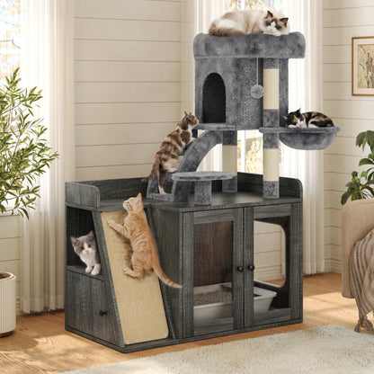 Cat Tree Litter Enclosure LED