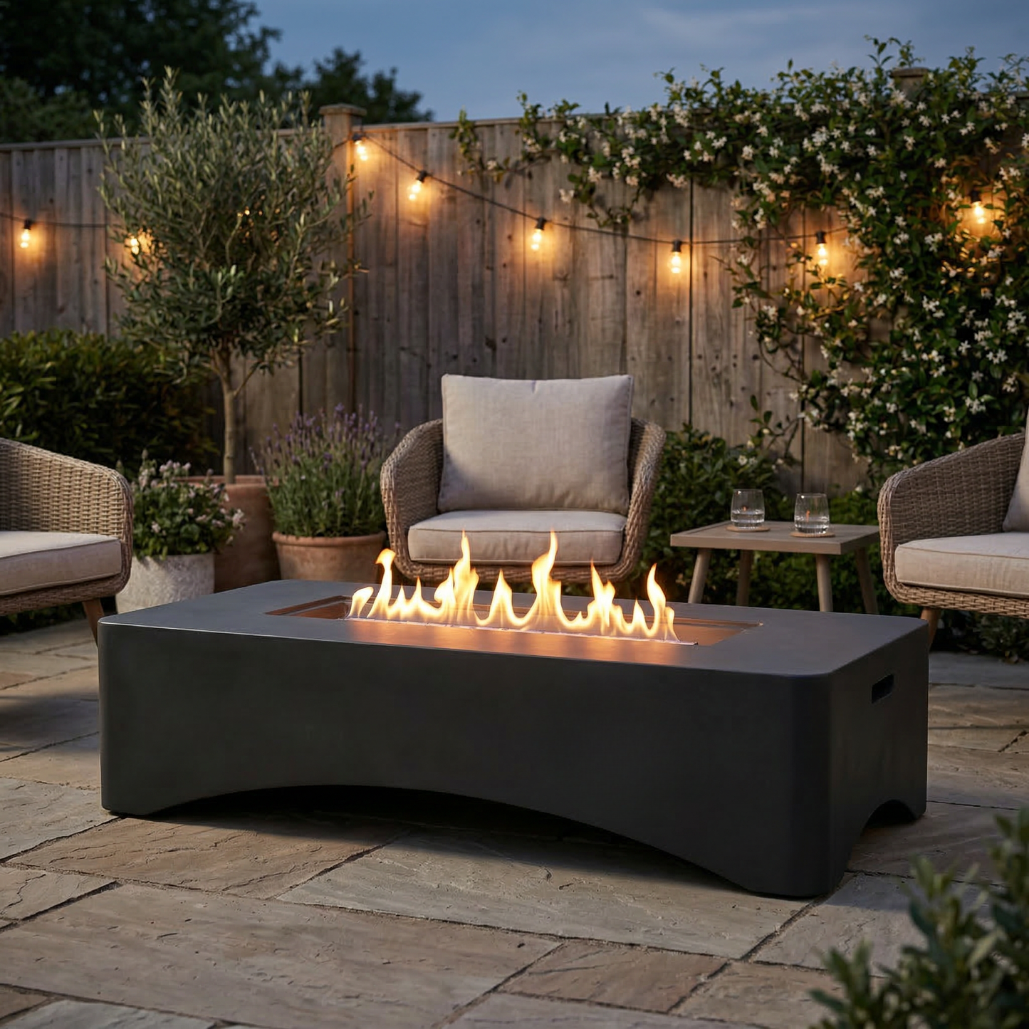 Propane Fire Table 56in Dark-Grey