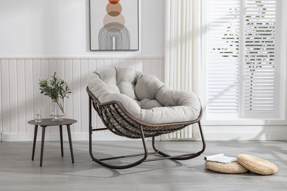 Rattan Rocking Chair Beige
