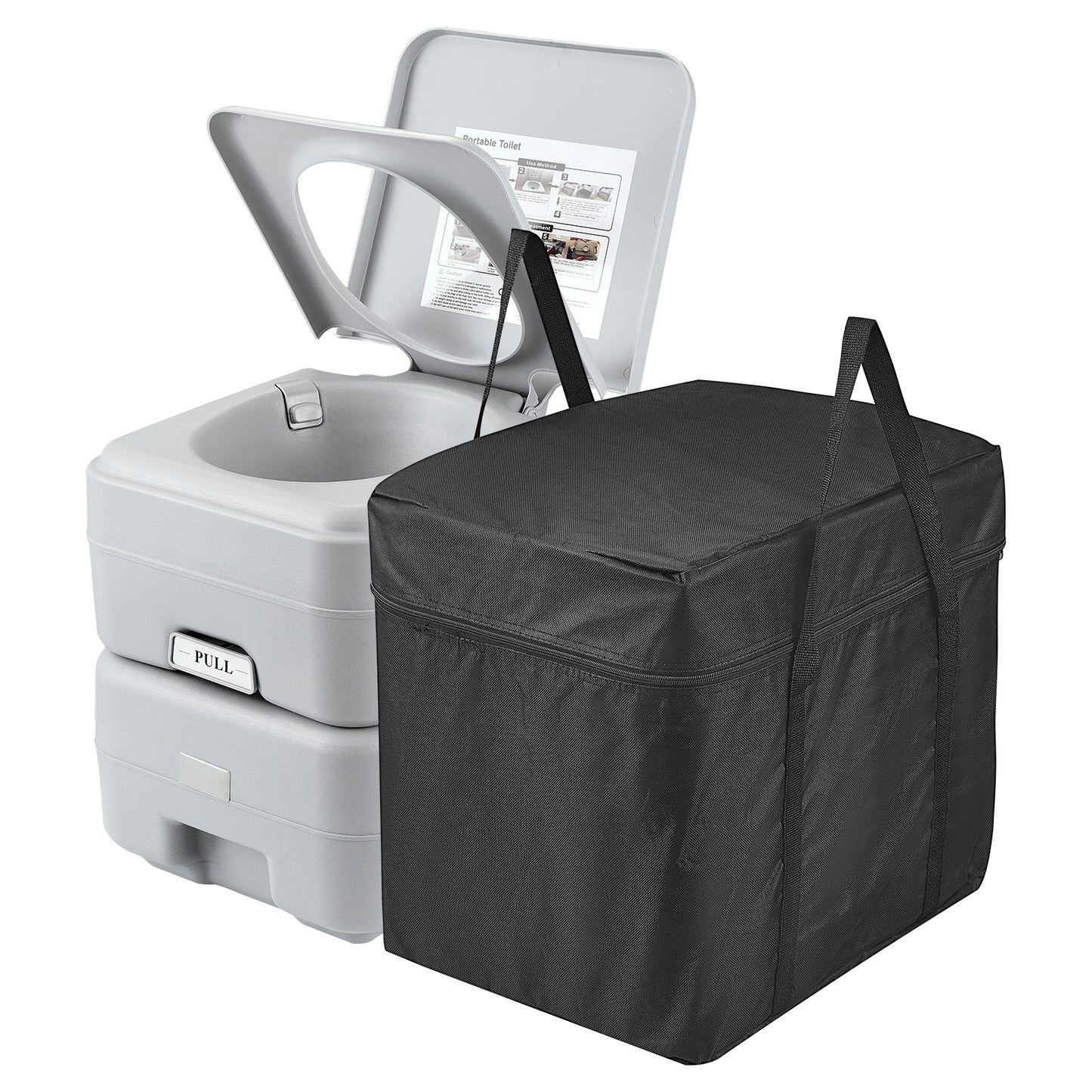 Portable Toilet 5.3Gal 3.2Gal Carry-Bag