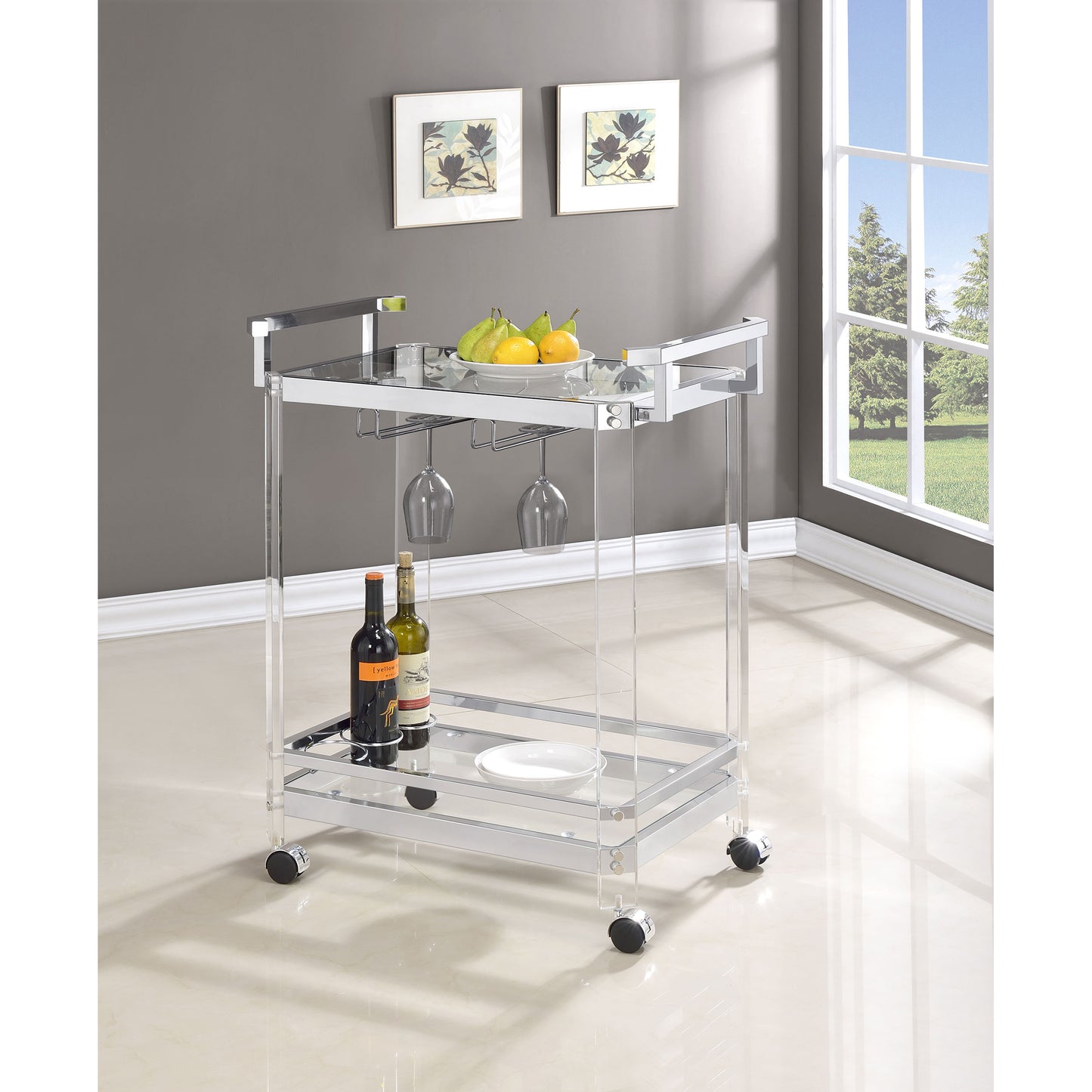 Acrylic Bar Cart