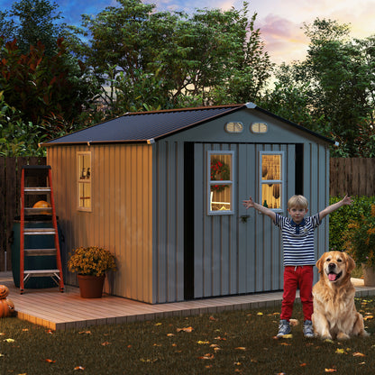 Outdoor Storage Shed 8x8 White