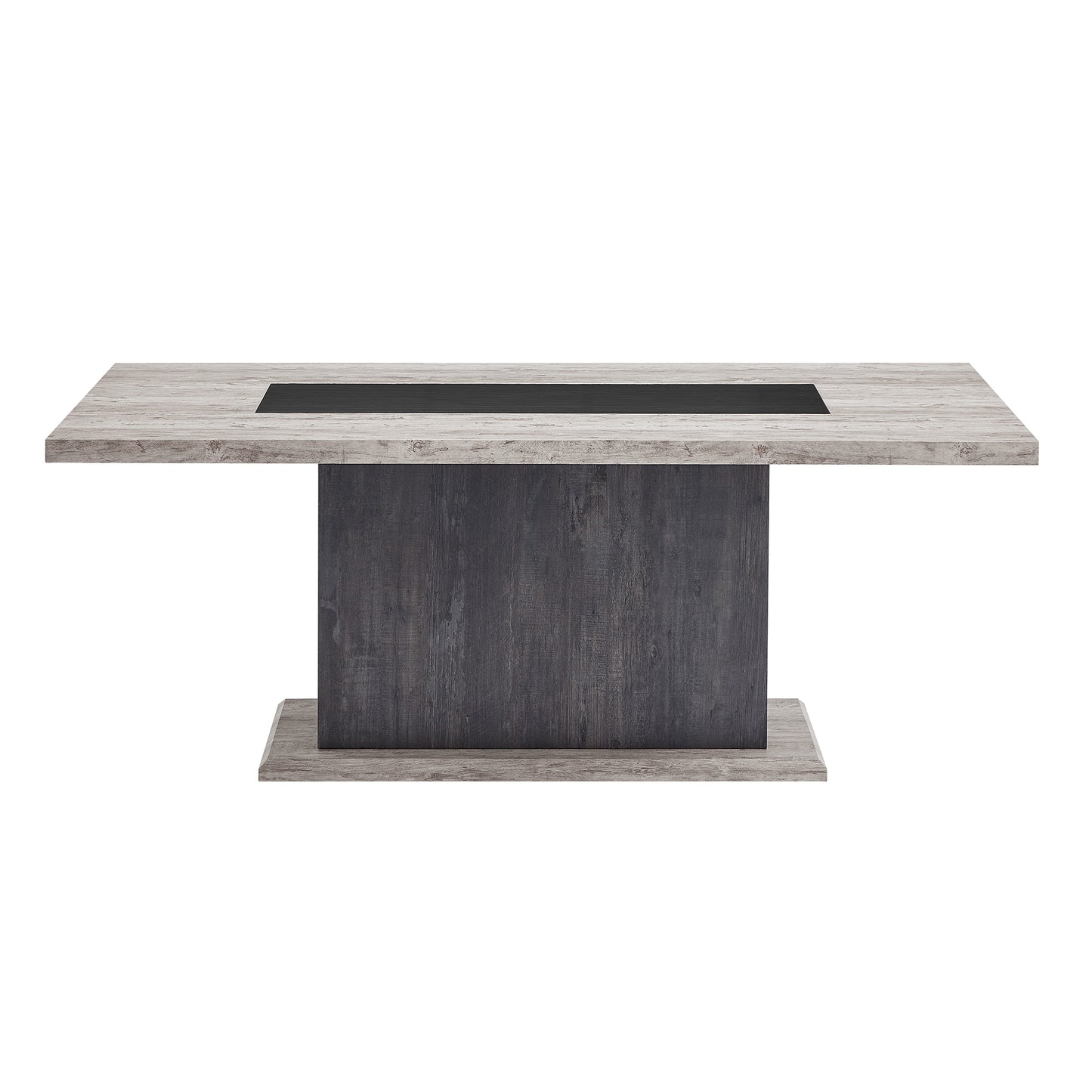 Dark Grey and Gray Washed Dining Table