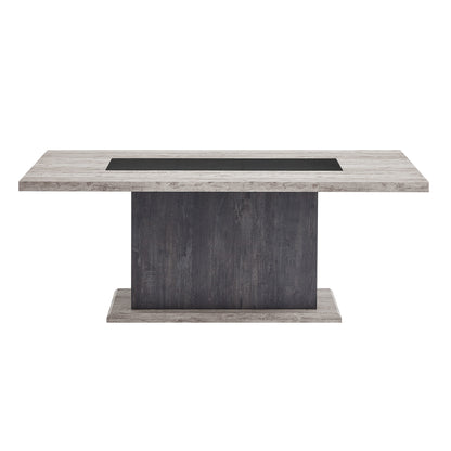 Dark Grey and Gray Washed Dining Table