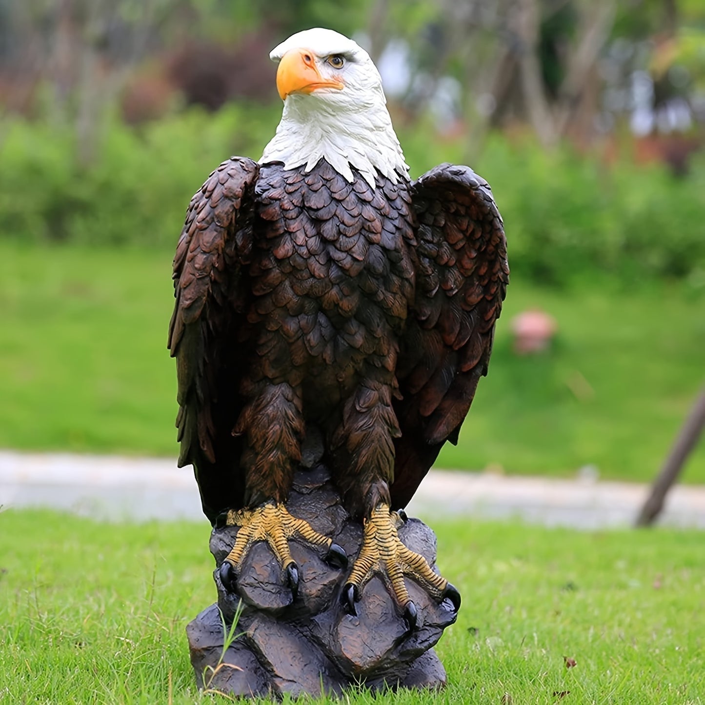 Bald Eagle Garden Statue 13in