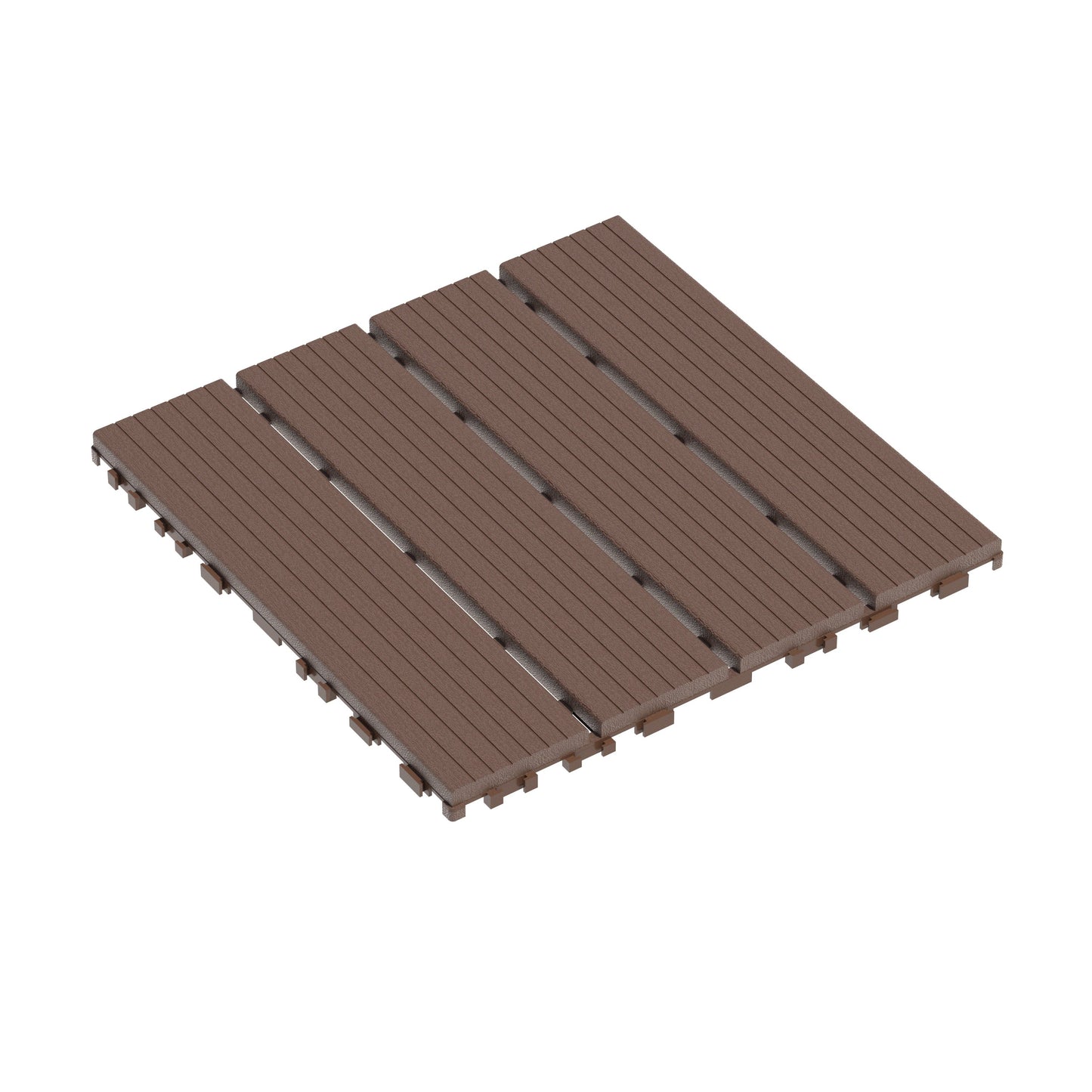 Interlocking Deck Tiles 12x12in Brown