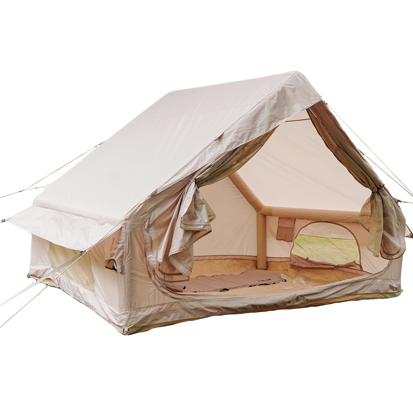 Inflatable Glamping Tent 118x78.7x78.7in Khaki