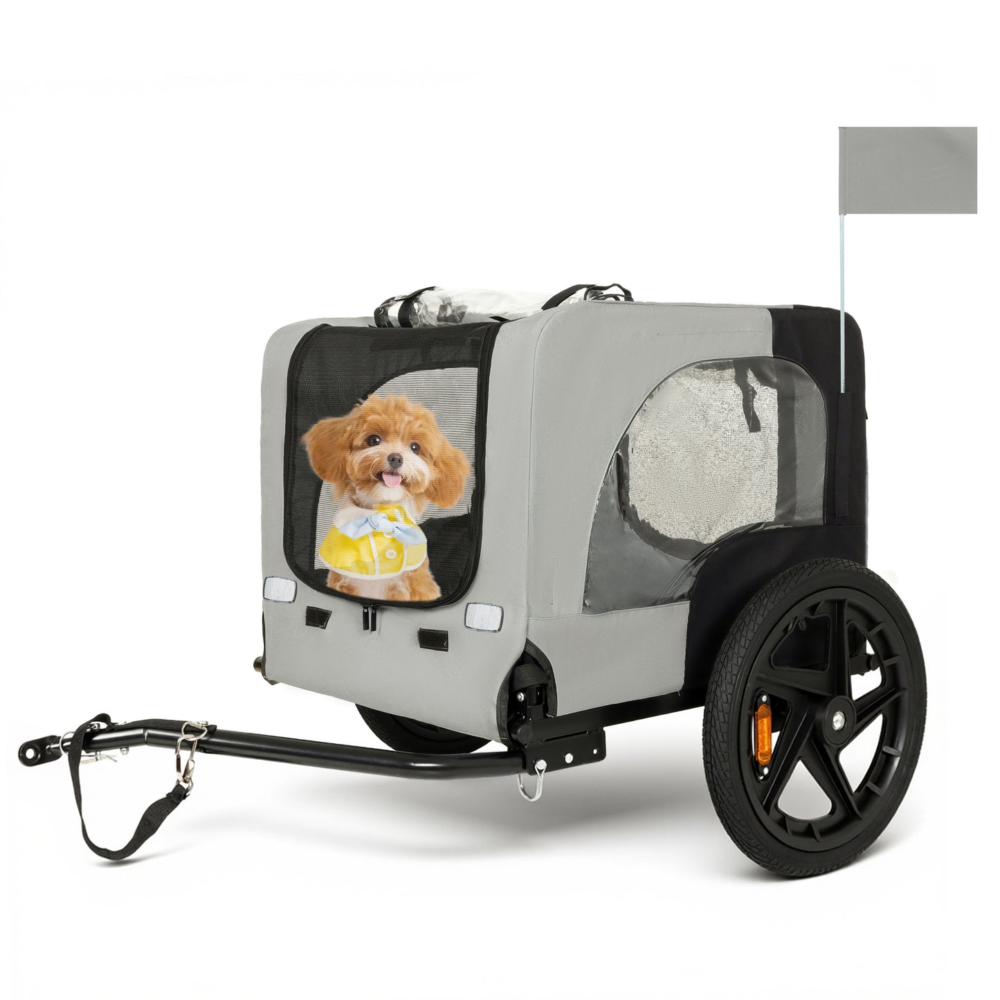 Pet Bike Trailer 16in Black/Grey