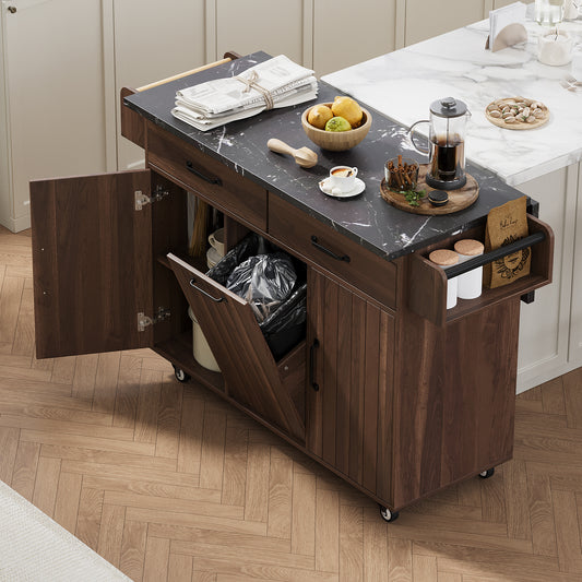 Trash Can Kitchen Island