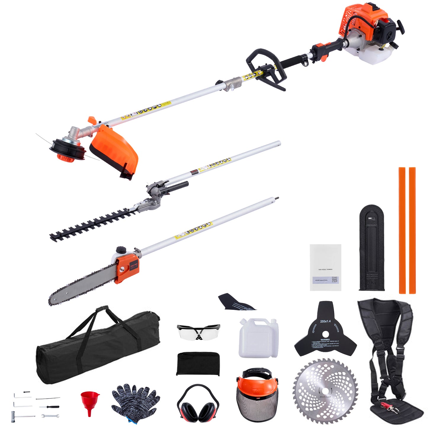Gas Hedge Trimmer 5-In-1 63cc