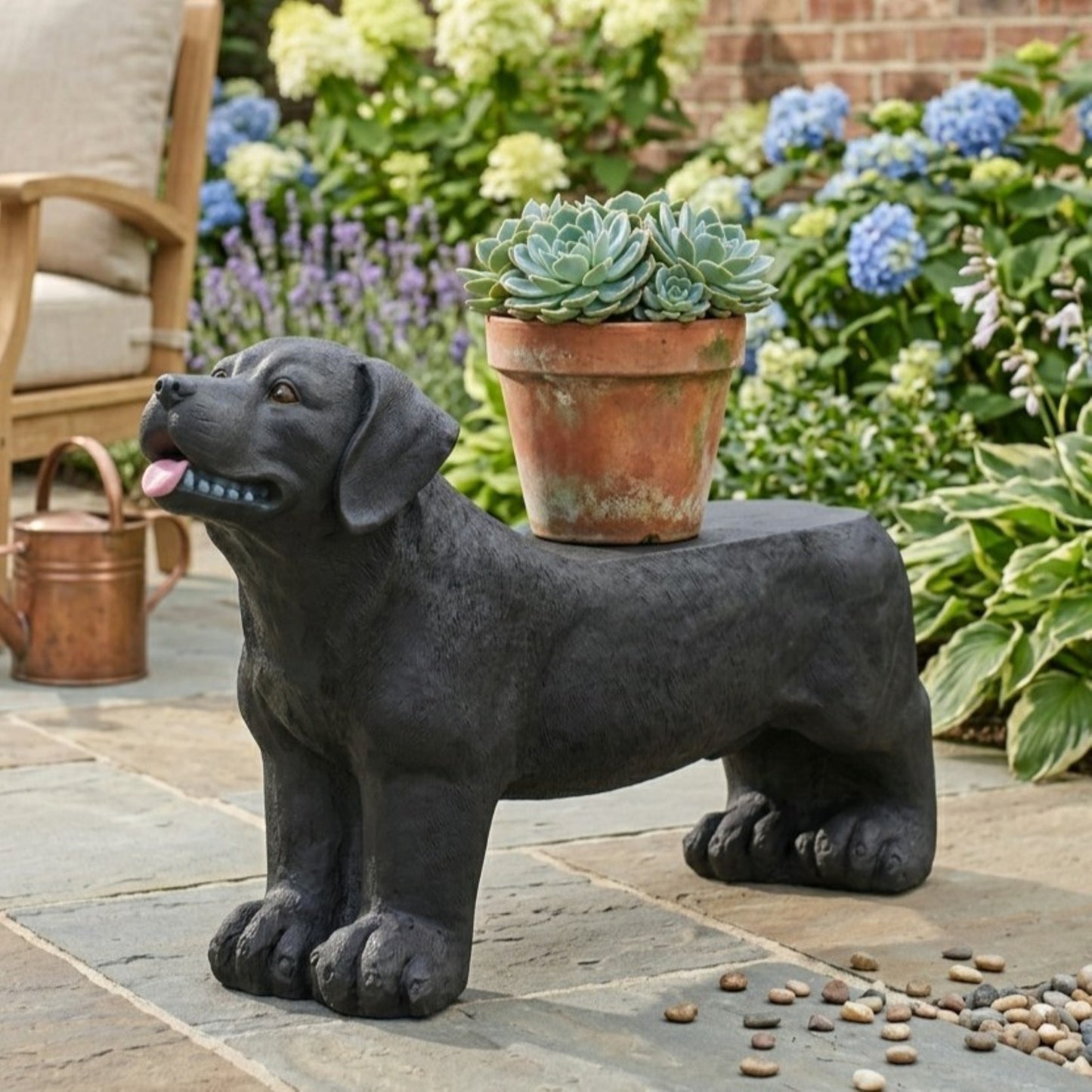 Outdoor Garden Bench No-Assembly Black
