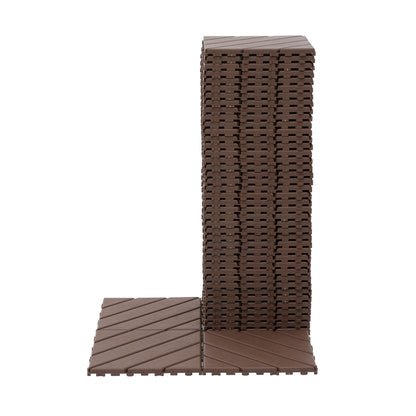Interlocking Deck Tiles 12x12in Brown