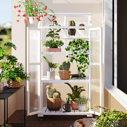 Outdoor Greenhouse 62in White Adjustable