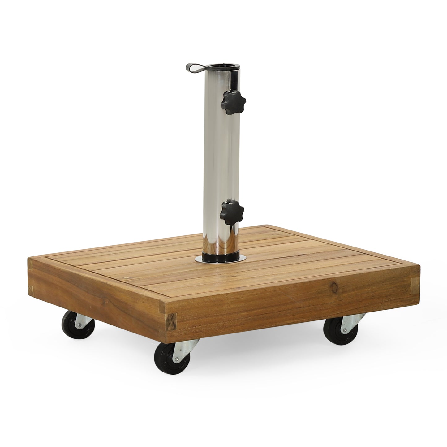 Patio Umbrella Base Square Acacia-Wood
