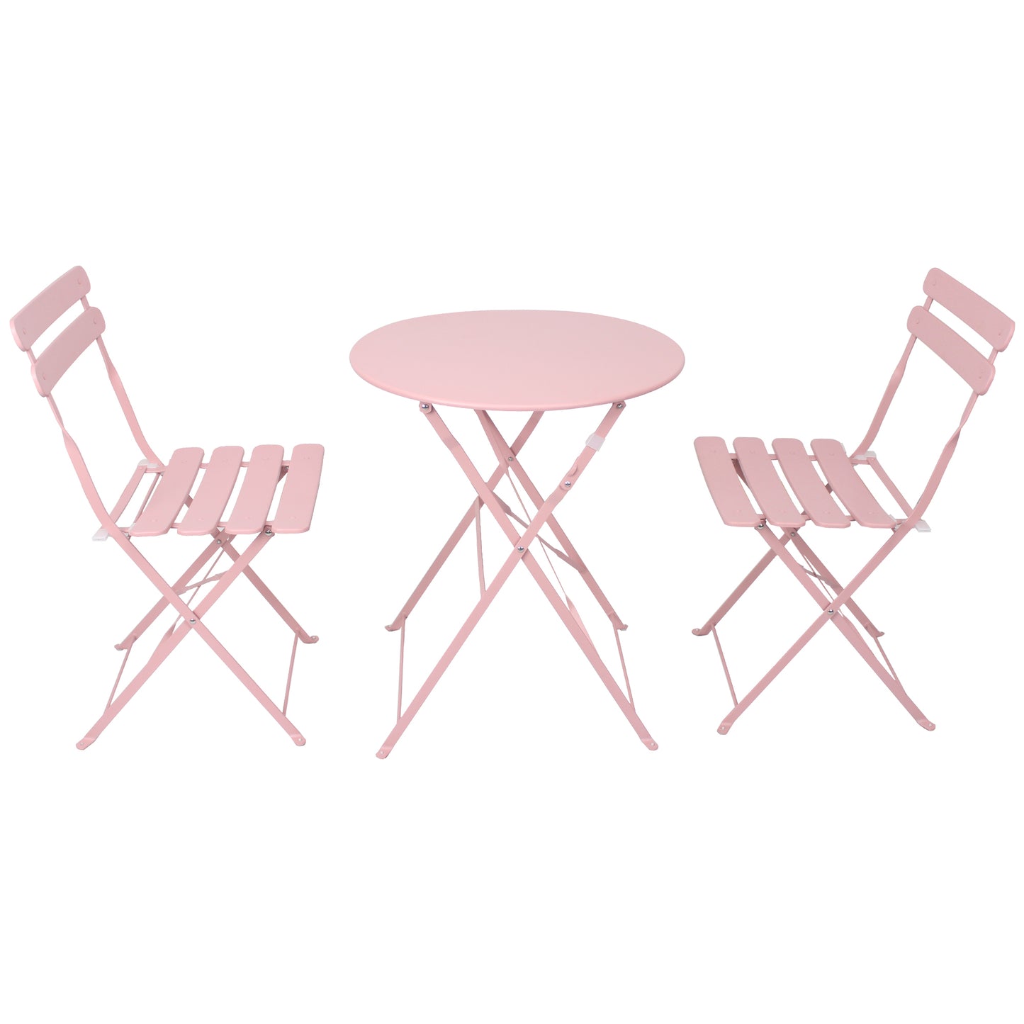 Patio Bistro Set 3-Piece Pink
