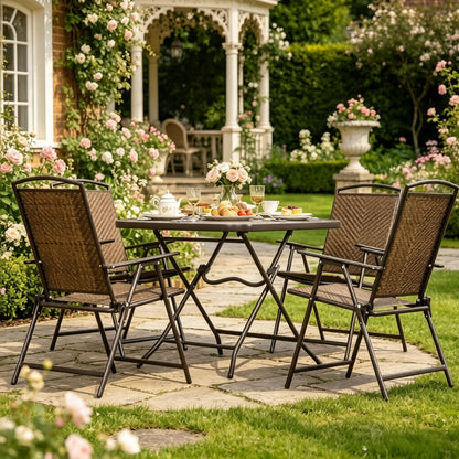 Patio Furniture Set Foldable Five-Piece