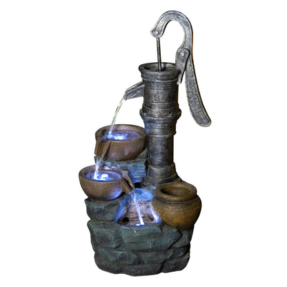 Outdoor Garden Fountain 32.3in LED
