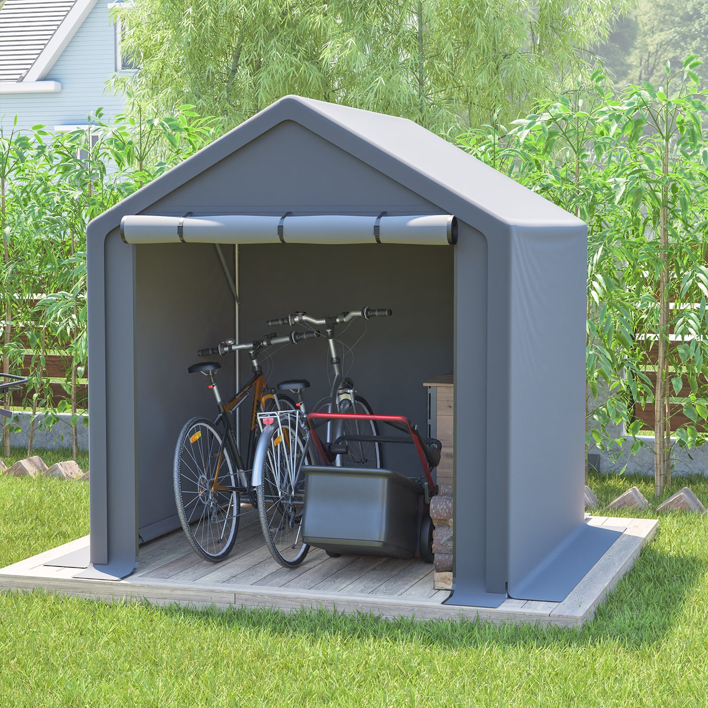 Outdoor Storage Tent 6x6ft Uv-Resistant