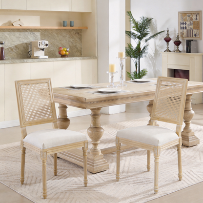 Rattan Back Dining Chairs