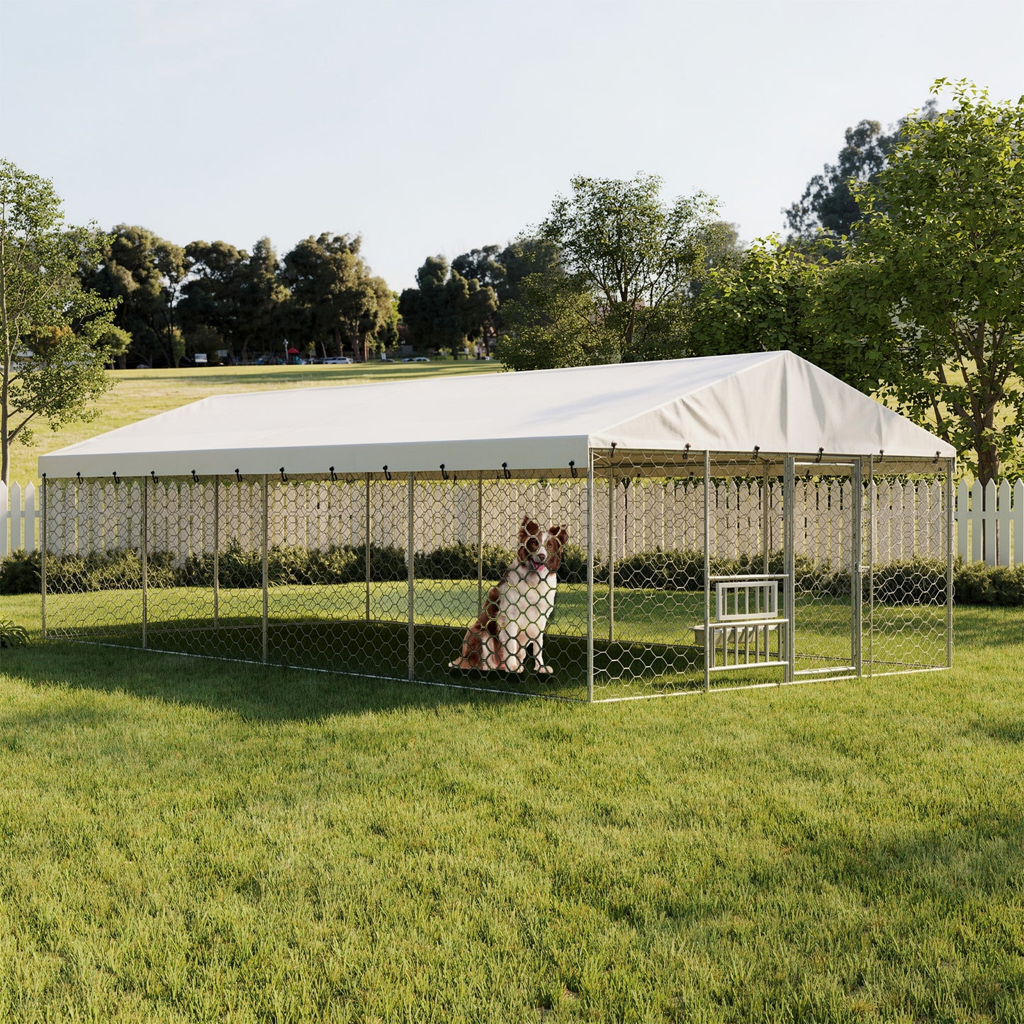 Outdoor Dog Kennel 20x10ft Lockable