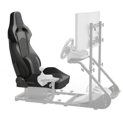Universal PVC Bucket Style Reclinable Sport PU Leather Simulator Racing Seat with Adjustable Lock Slide