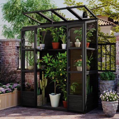 Outdoor Greenhouse 78in Black Folding