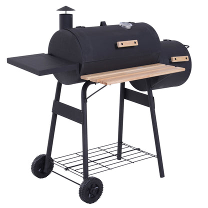 Charcoal Grill Smoker 48in Wheels