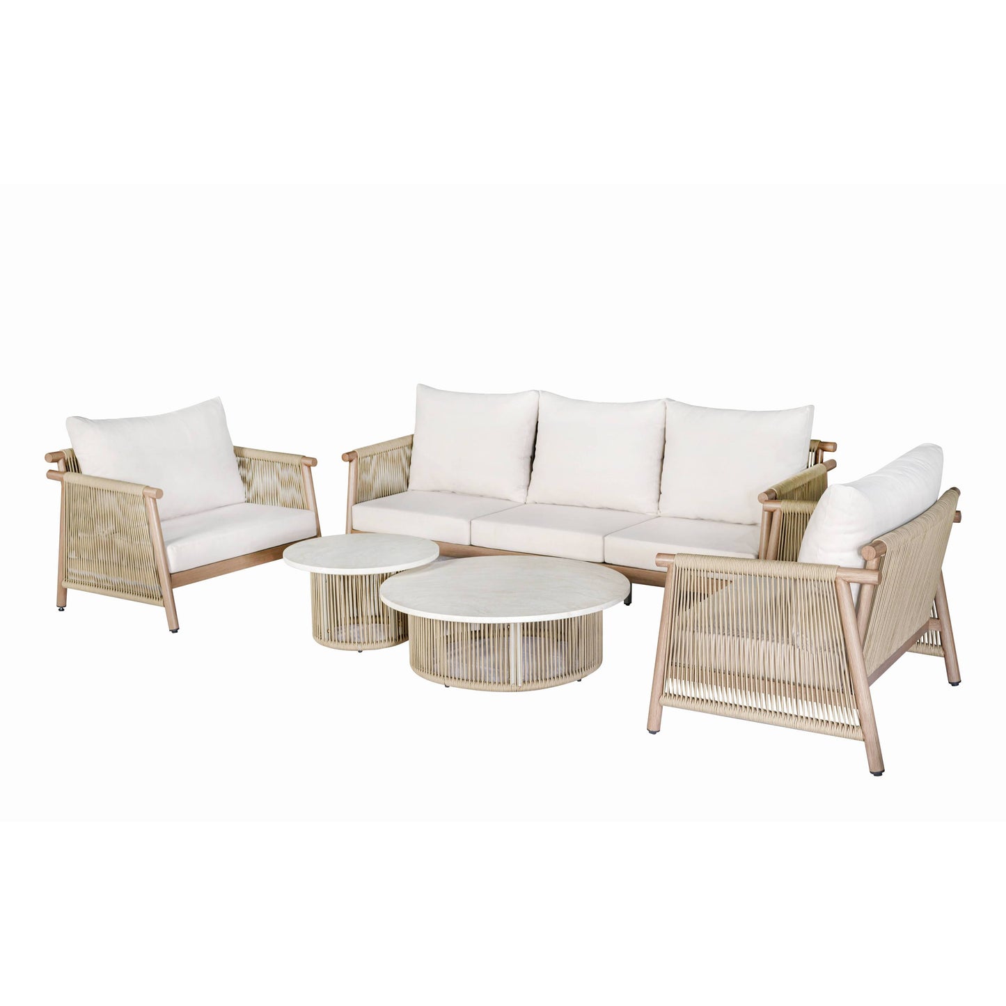 Patio Furniture Set 5-Piece Beige