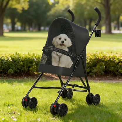 Foldable Pet Stroller Black