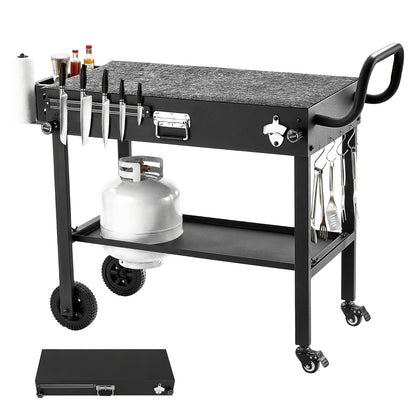Outdoor Grill Cart 31.0x17.0in Foldable