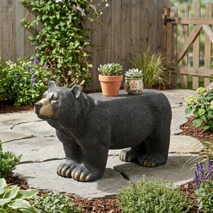 Outdoor Garden Bench Black MGO
