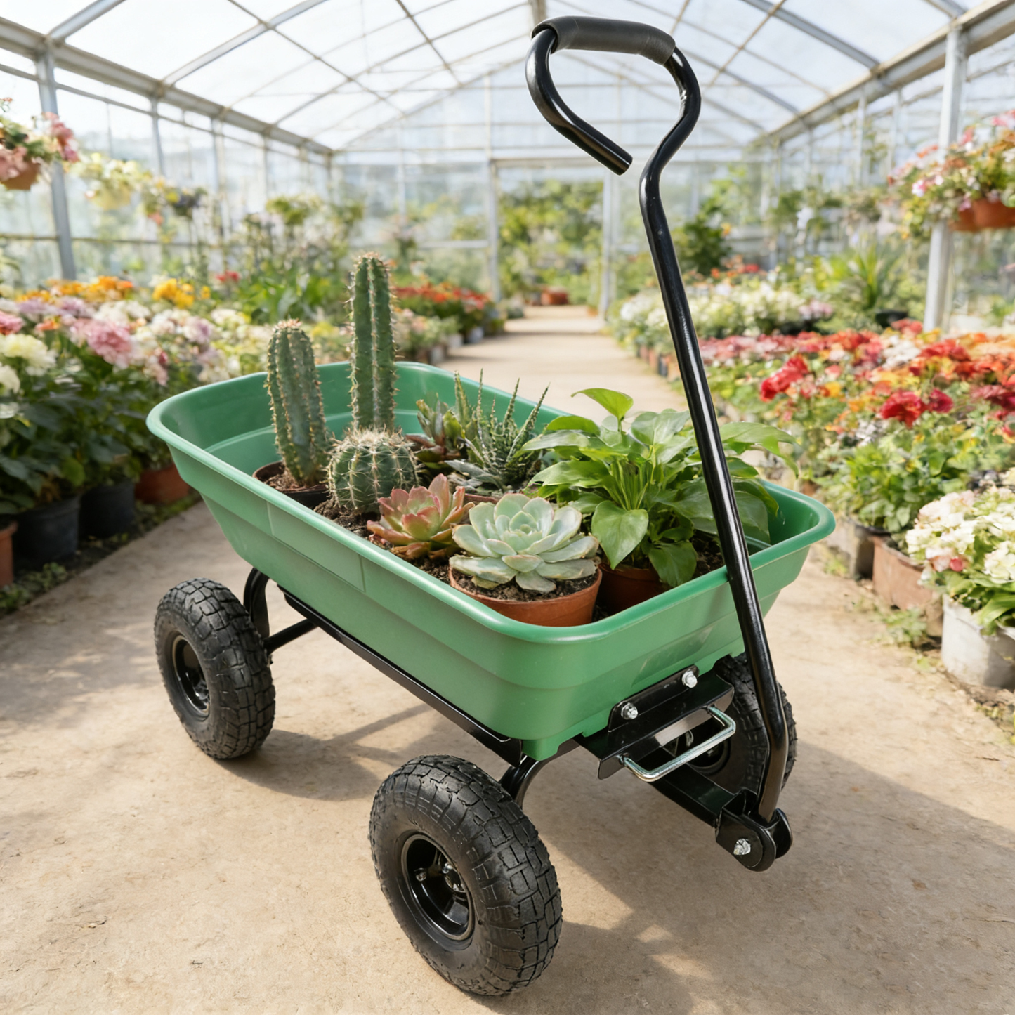 Garden Utility Wagon 10in Green