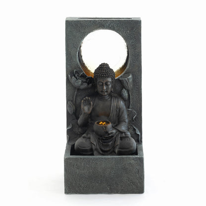 Outdoor Garden Fountain 28in Black