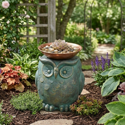 Garden Stool Antique-Green Magnesium-Oxide