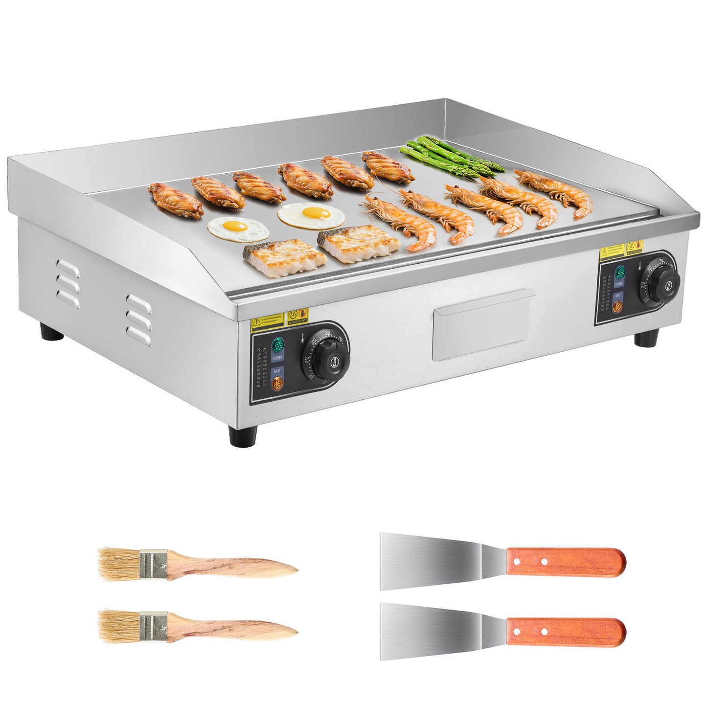 Commercial Electric Griddle 28.54x15.75in 2800W