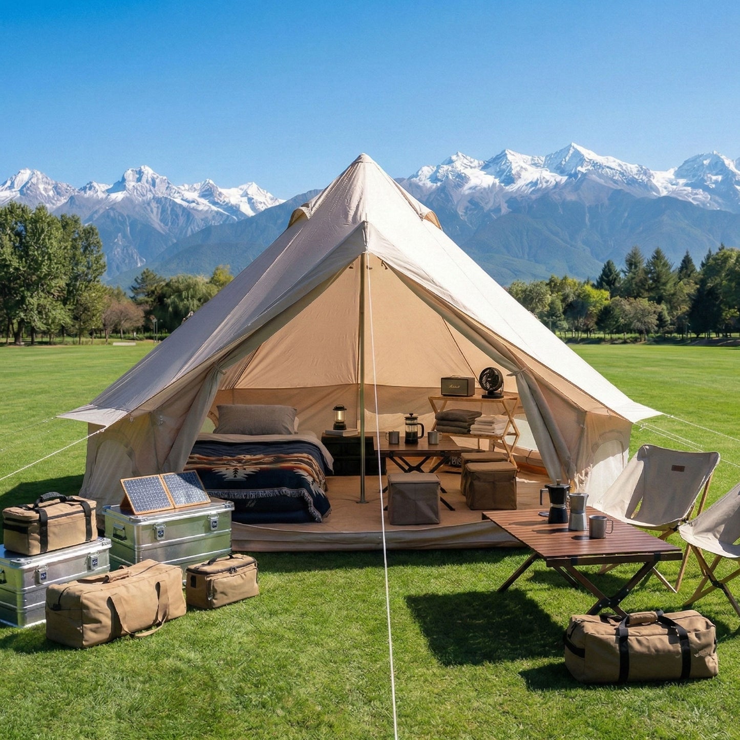 4-Season Bell Tent 9.8FT Beige