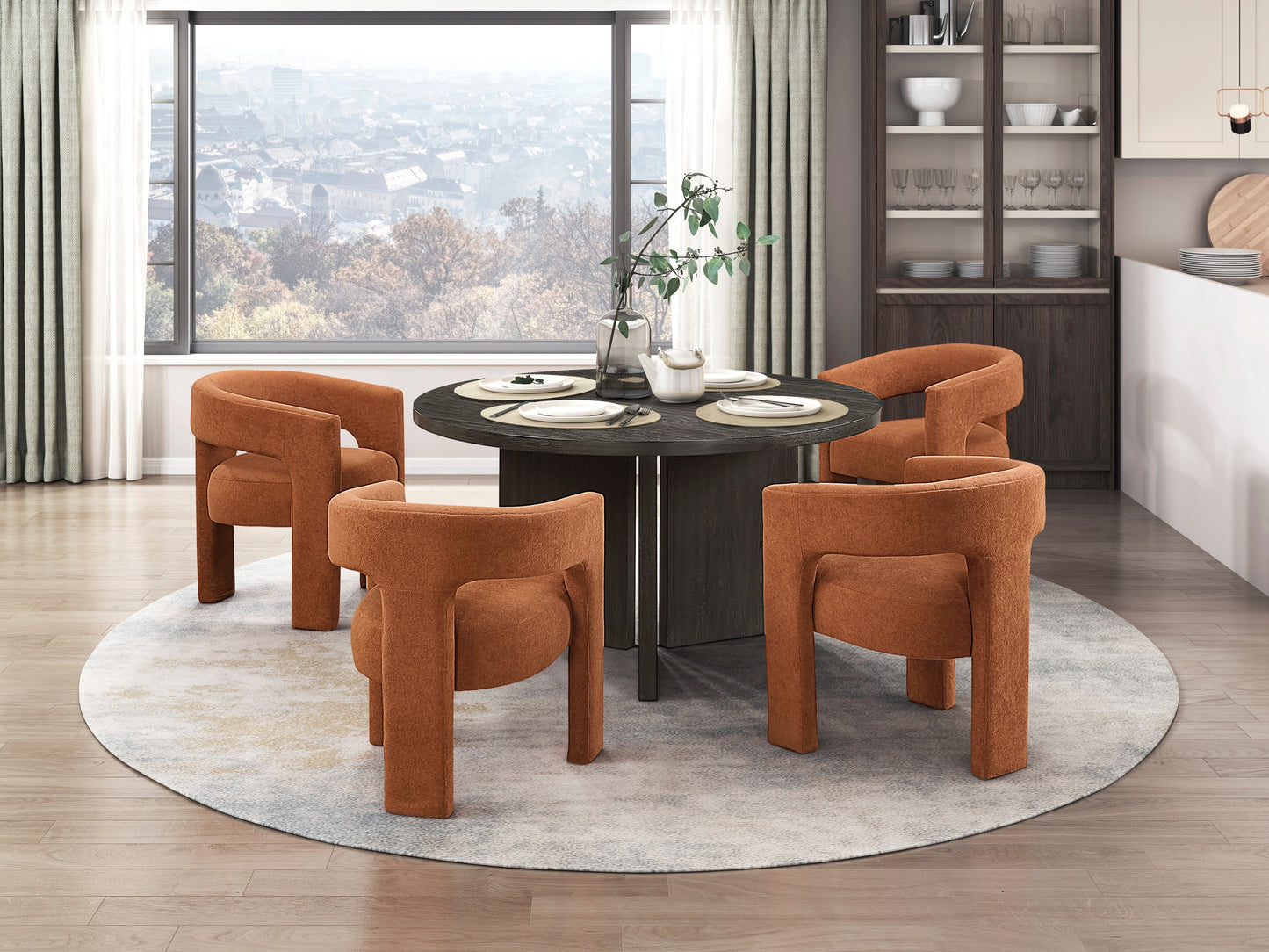 5-Piece Boucle Dining Set