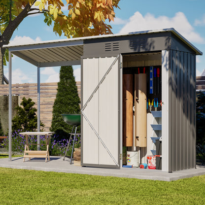 Outdoor Storage Shed 5x3FT 2-In-1