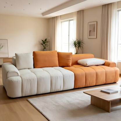 Upholstered Sofa 86.6in 2-Seater Gray