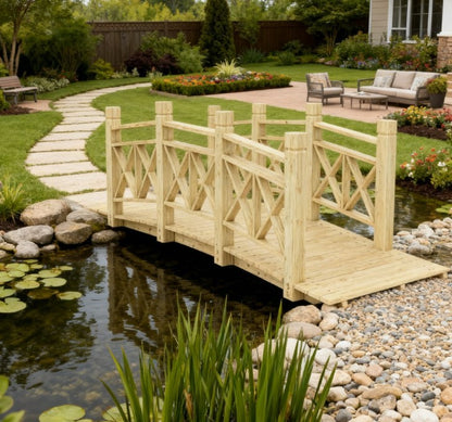 Wooden Garden Bridge Natural-Wood