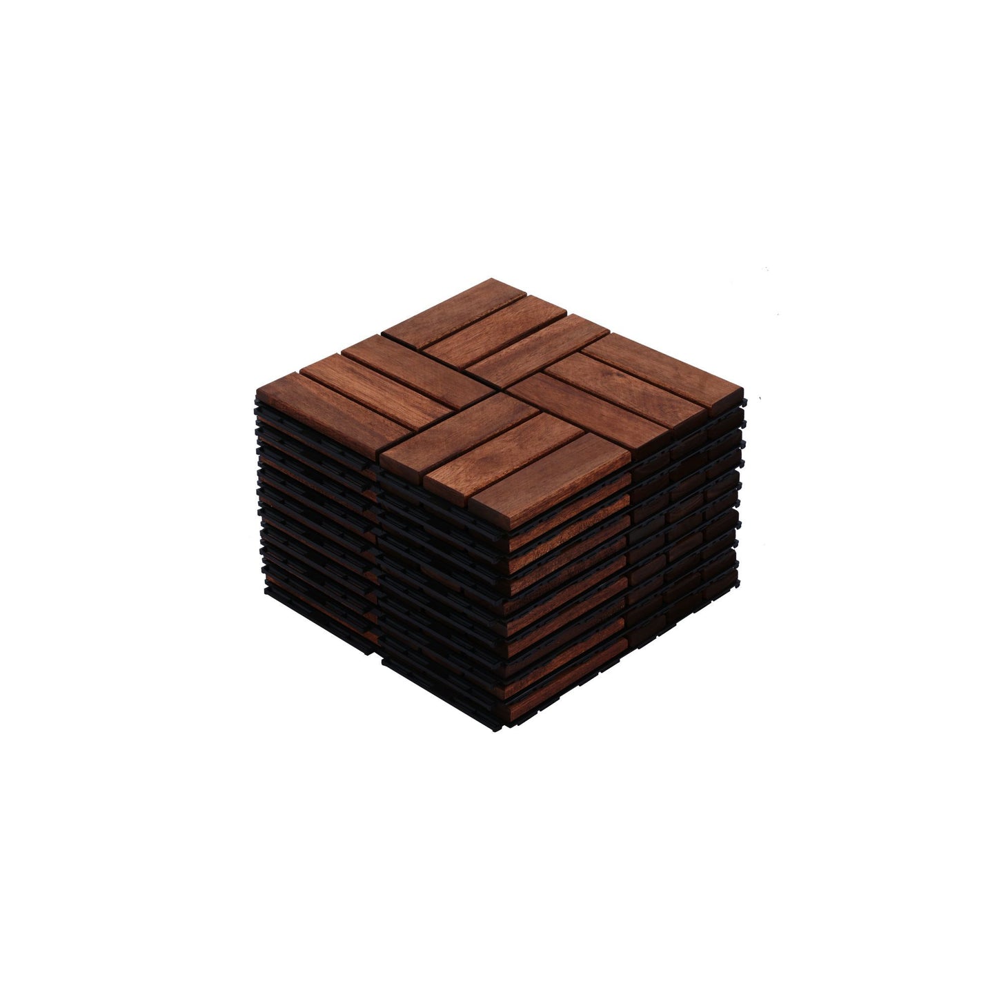 Interlocking Deck Tiles 12x12in Acacia-Wood