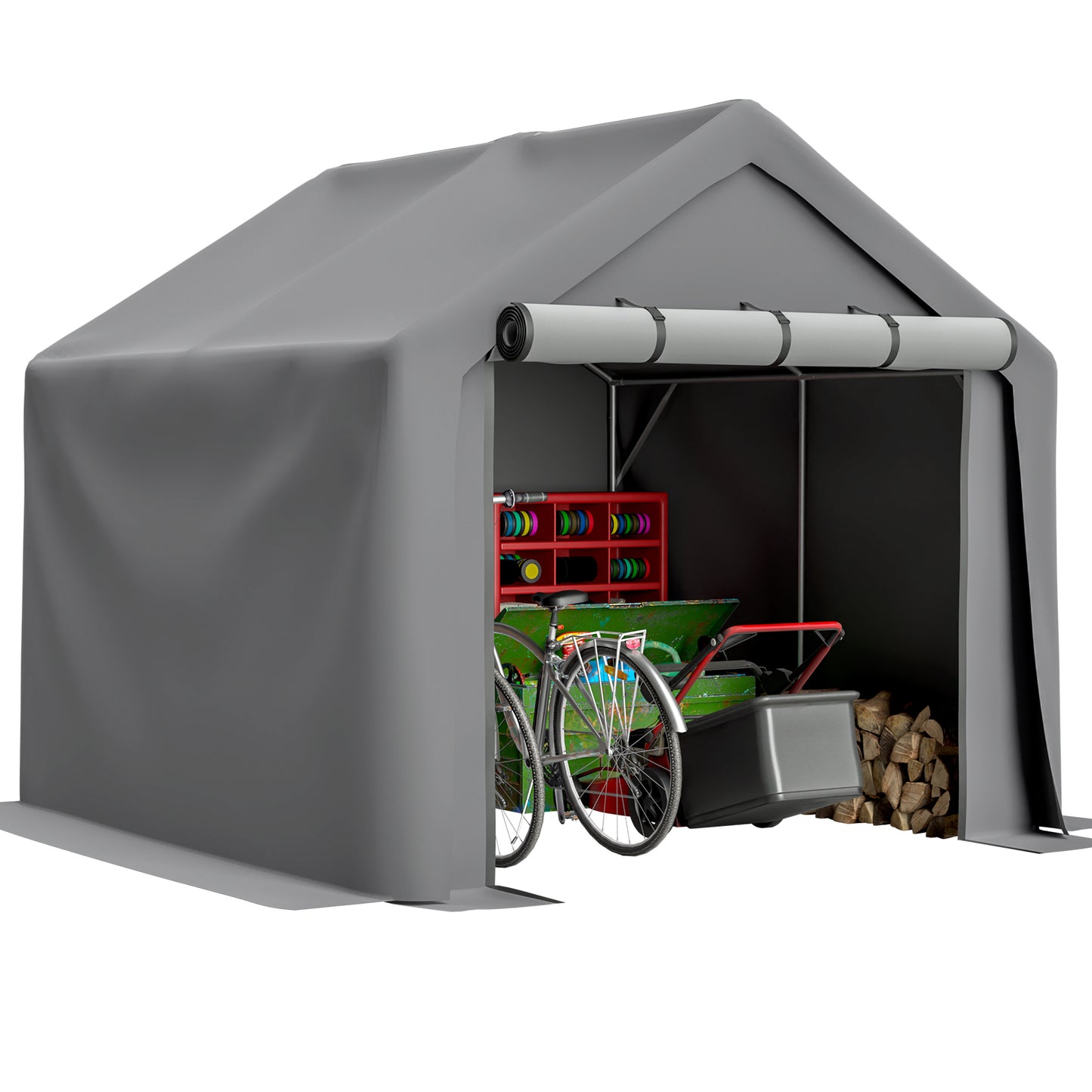 Outdoor Storage Shelter 8x8ft Uv-Resistant