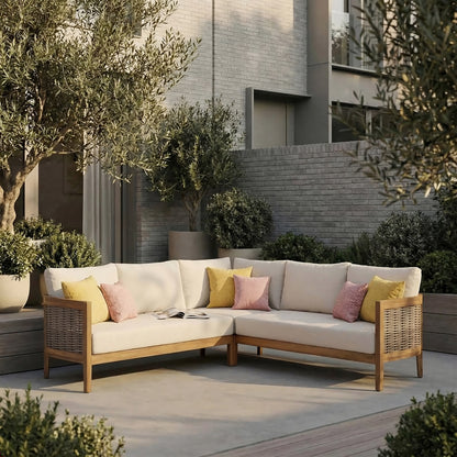 Patio Furniture Set 5-Seater Acacia-Wood