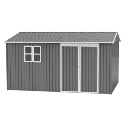 Outdoor Storage Shed 12x10ft Grey