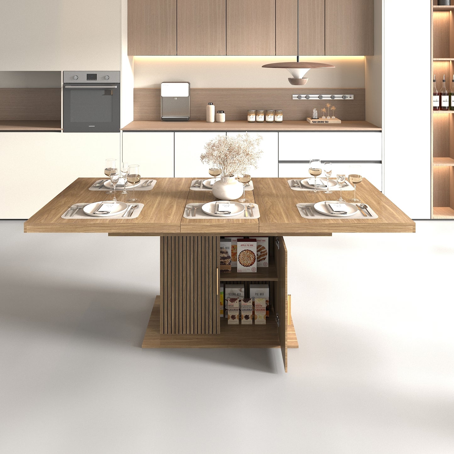 Expandable Dining Table with Storage