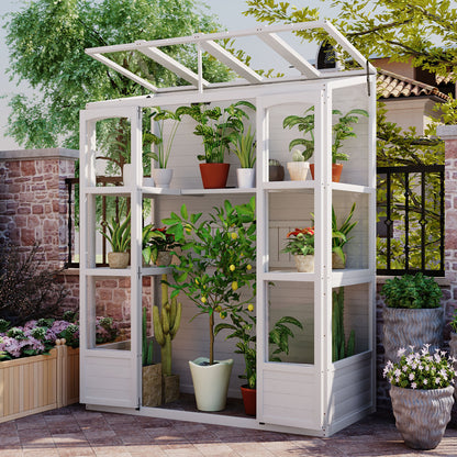 Outdoor Greenhouse 78in White Folding