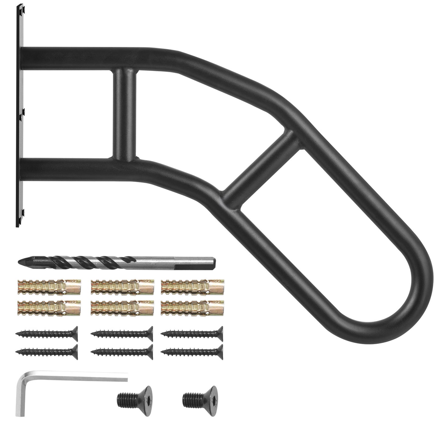 Outdoor Step Handrail 29in Black